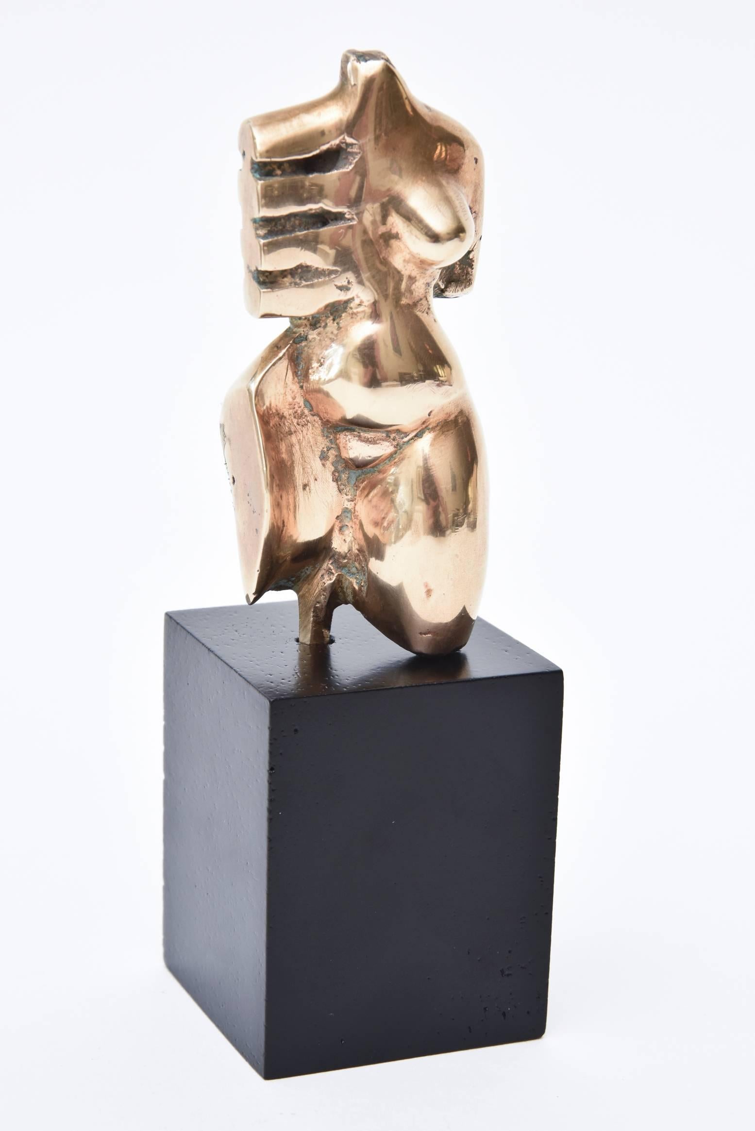 Austrian Bronze Abstract Cubist Sculpture Vintage