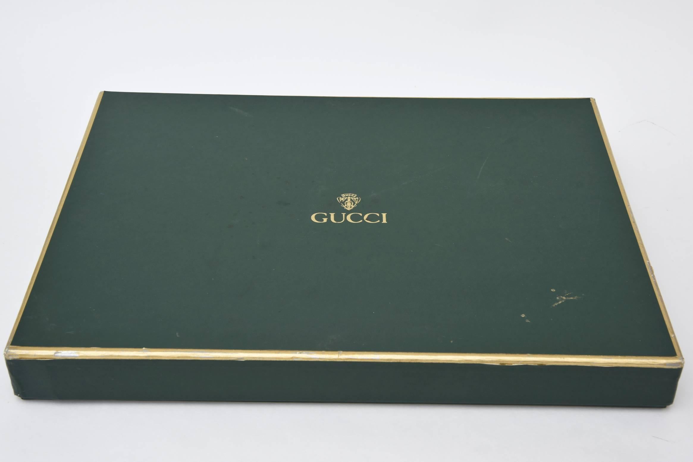 Late 20th Century Gucci Lucite Serving Tray Barware Vintage