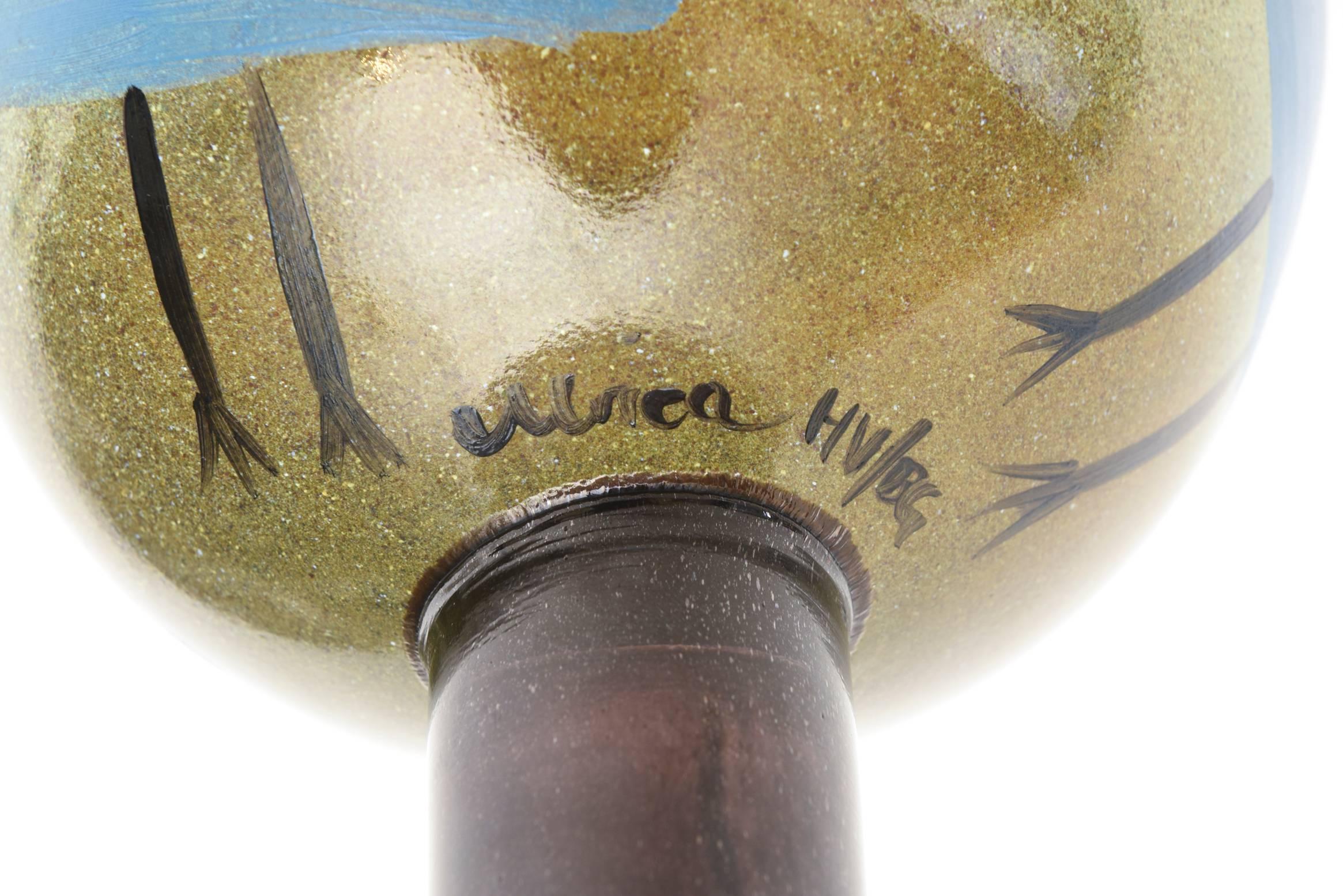 Signed Kosta Boda Hand-Painted Glass Vase/ Vessel/ Object/Sculpture /SALE 2