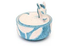 Italian Vintage Gambone Style Two-Part Lidded Glazed Ceramic Horse Box