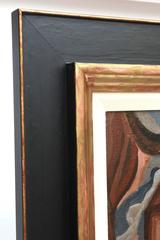 Suzanne Bertillon Art Deco Cubist Painting Custom Framed French Vintage