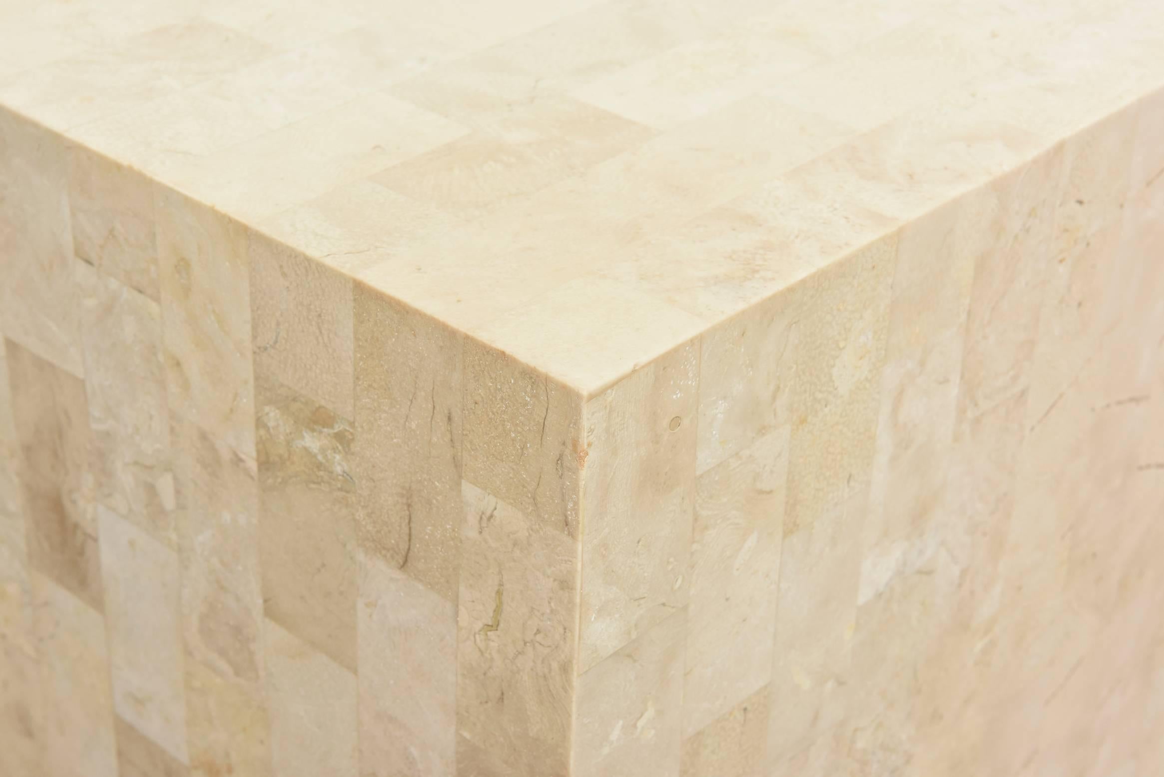 stone cube side table