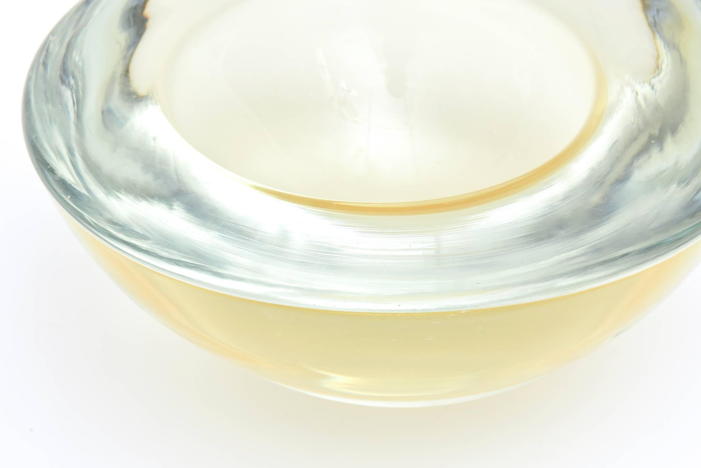 Italian Murano Geode Sommerso Glass Bowl In Excellent Condition In North Miami, FL