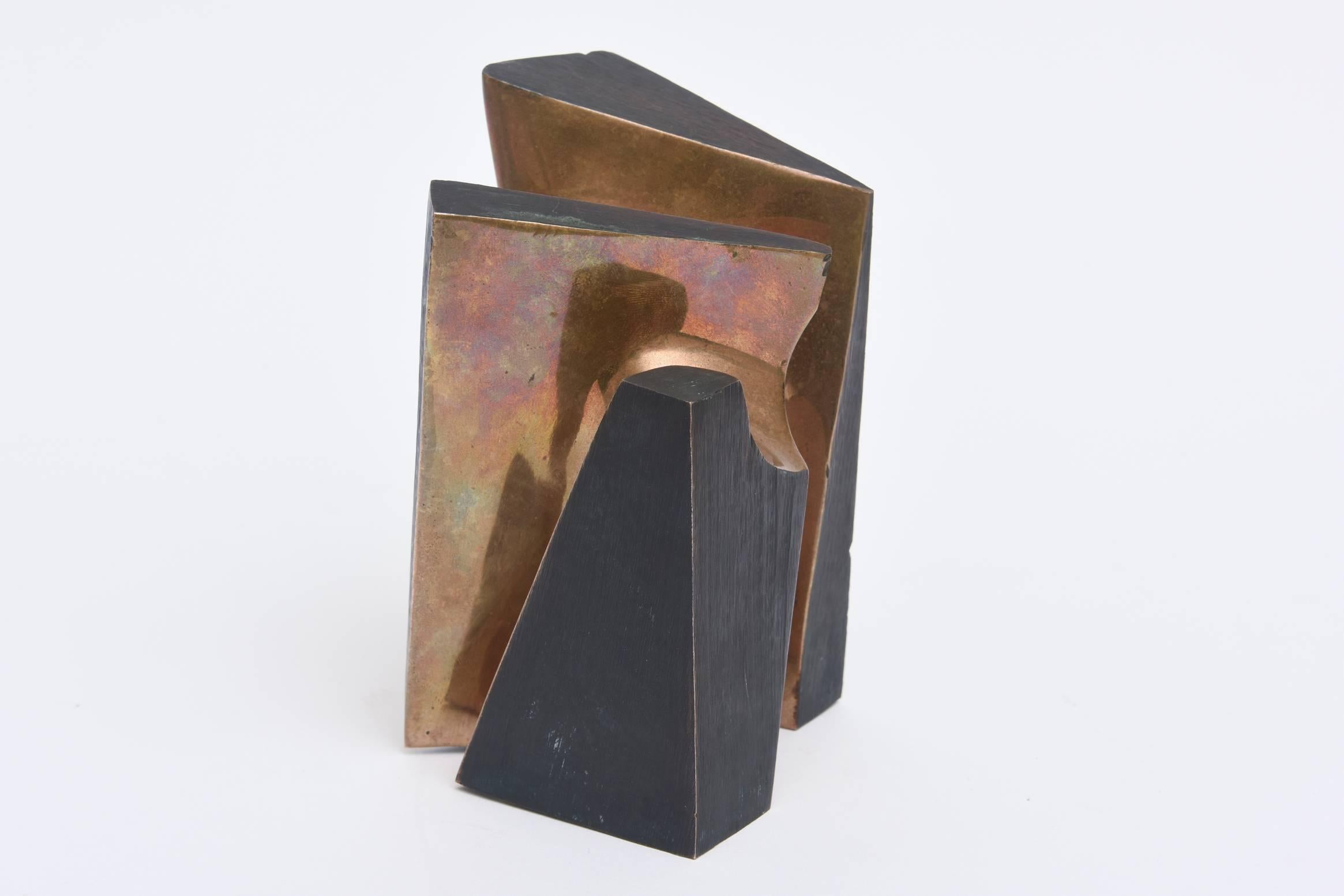 Late 20th Century Lorenzo Frechila Del Rey Architectural Limited Edition Abstract Bronze Sculpture