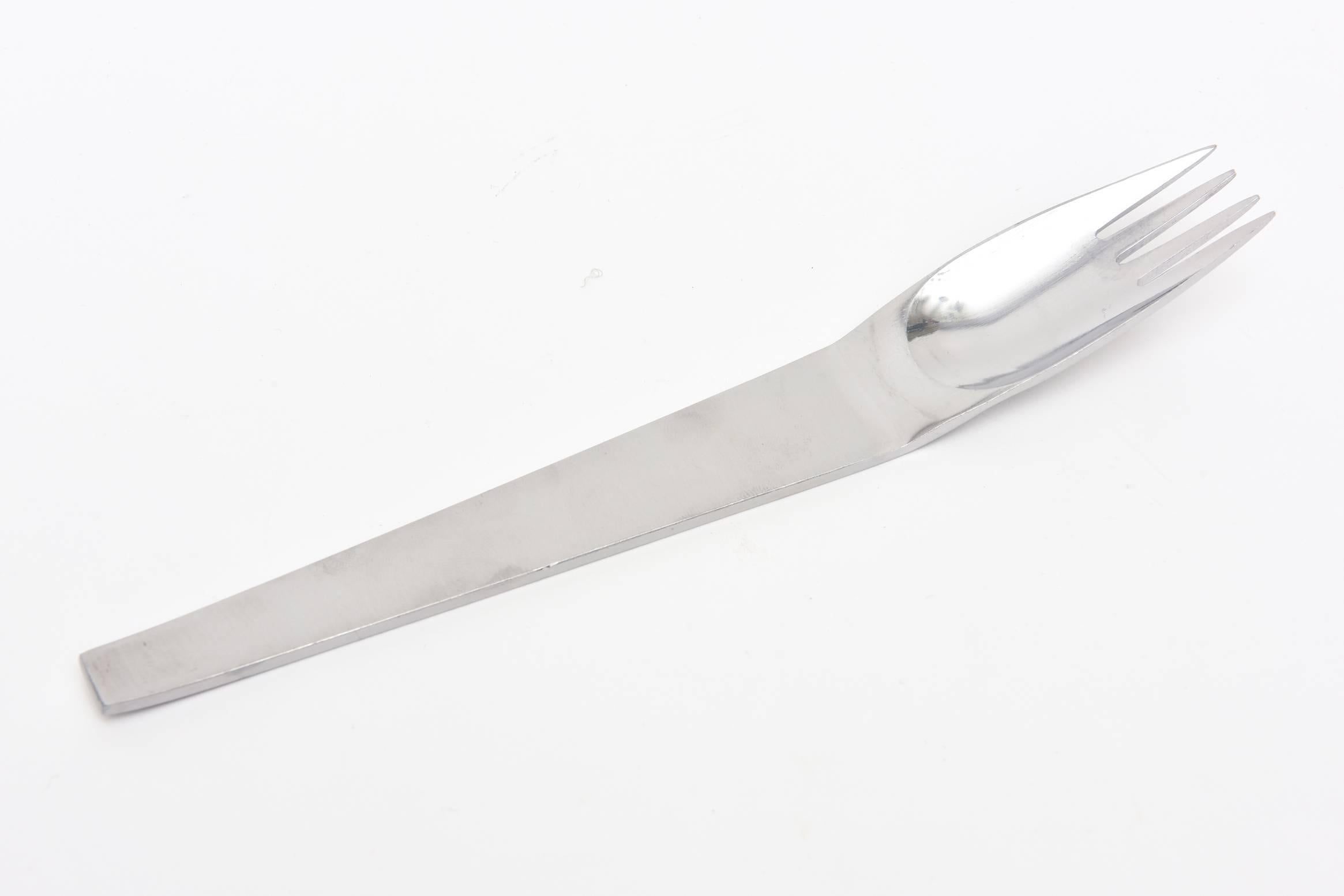 Stainless Steel Flatware Carl Auböck Attributed Modernist In Good Condition In North Miami, FL