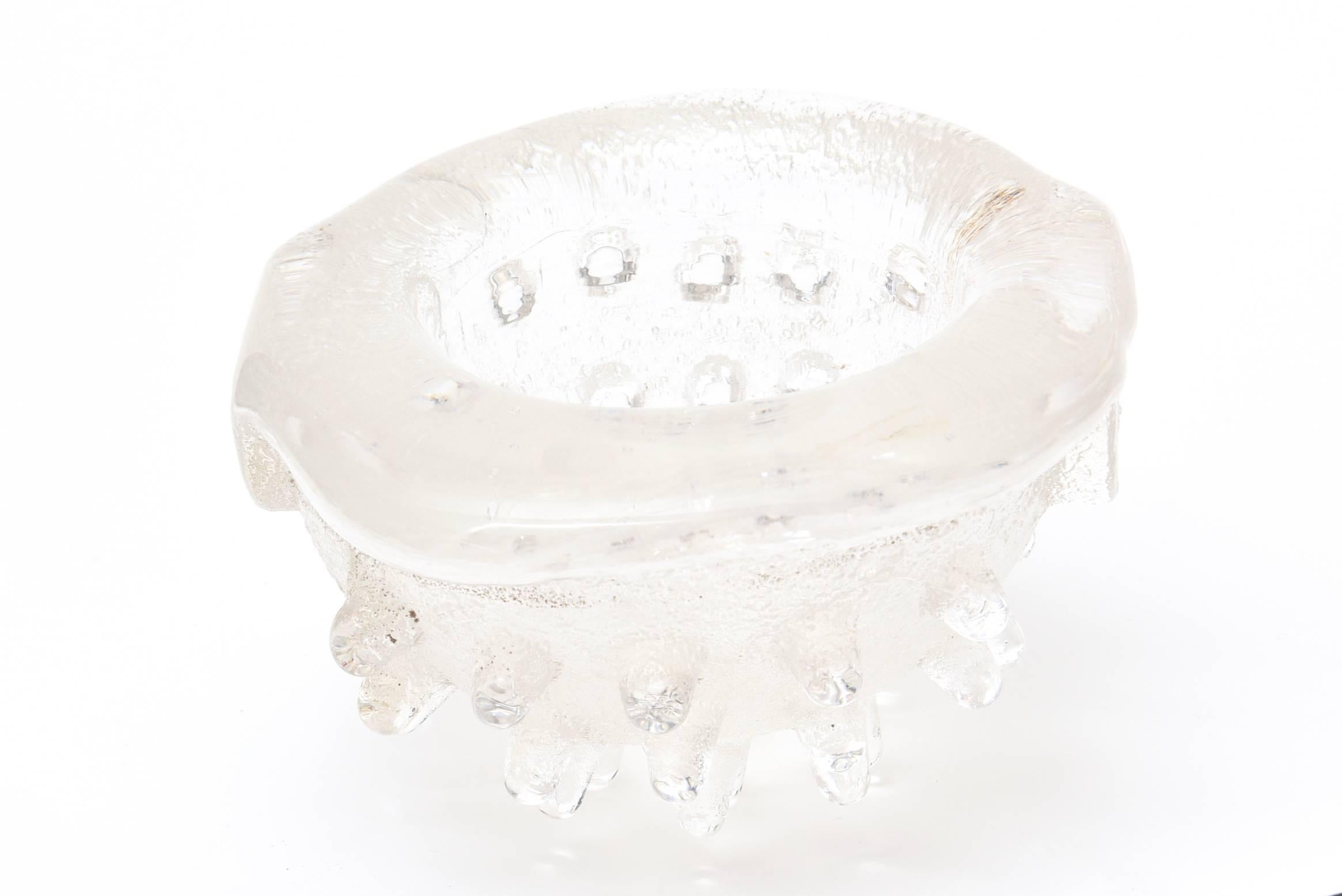David Chatt Spiky Glass Sculptural Bowl Barware (Moderne) im Angebot