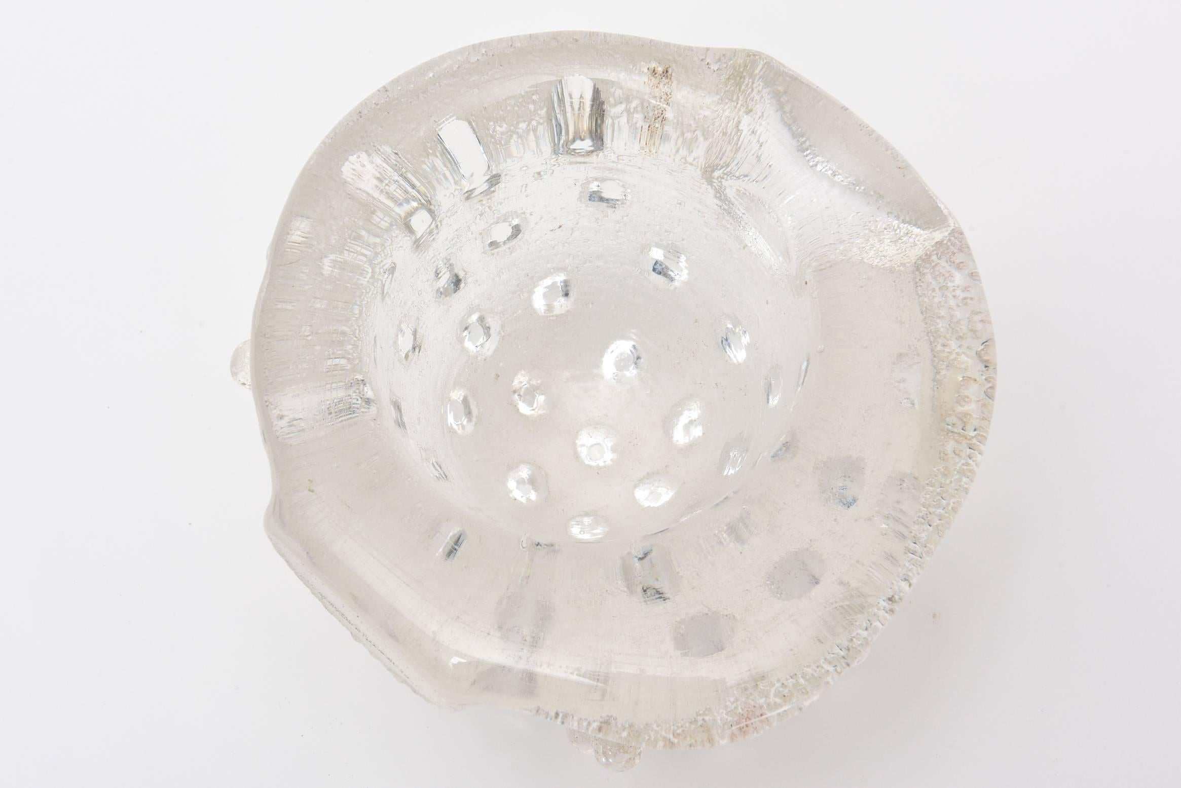 Contemporary David Chatt Spiky Glass Sculptural Bowl Barware For Sale