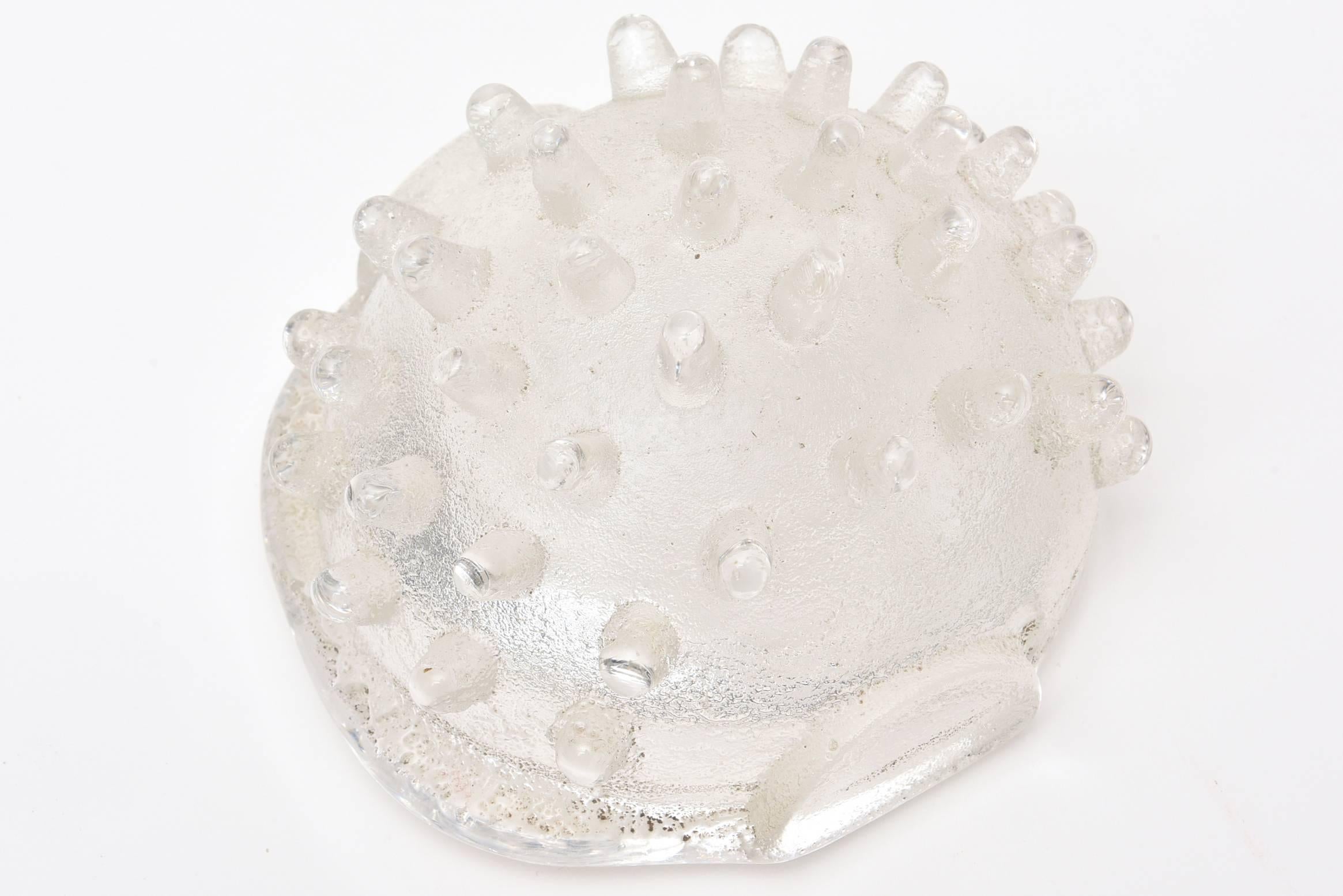 David Chatt Spiky Glass Sculptural Bowl Barware For Sale 1