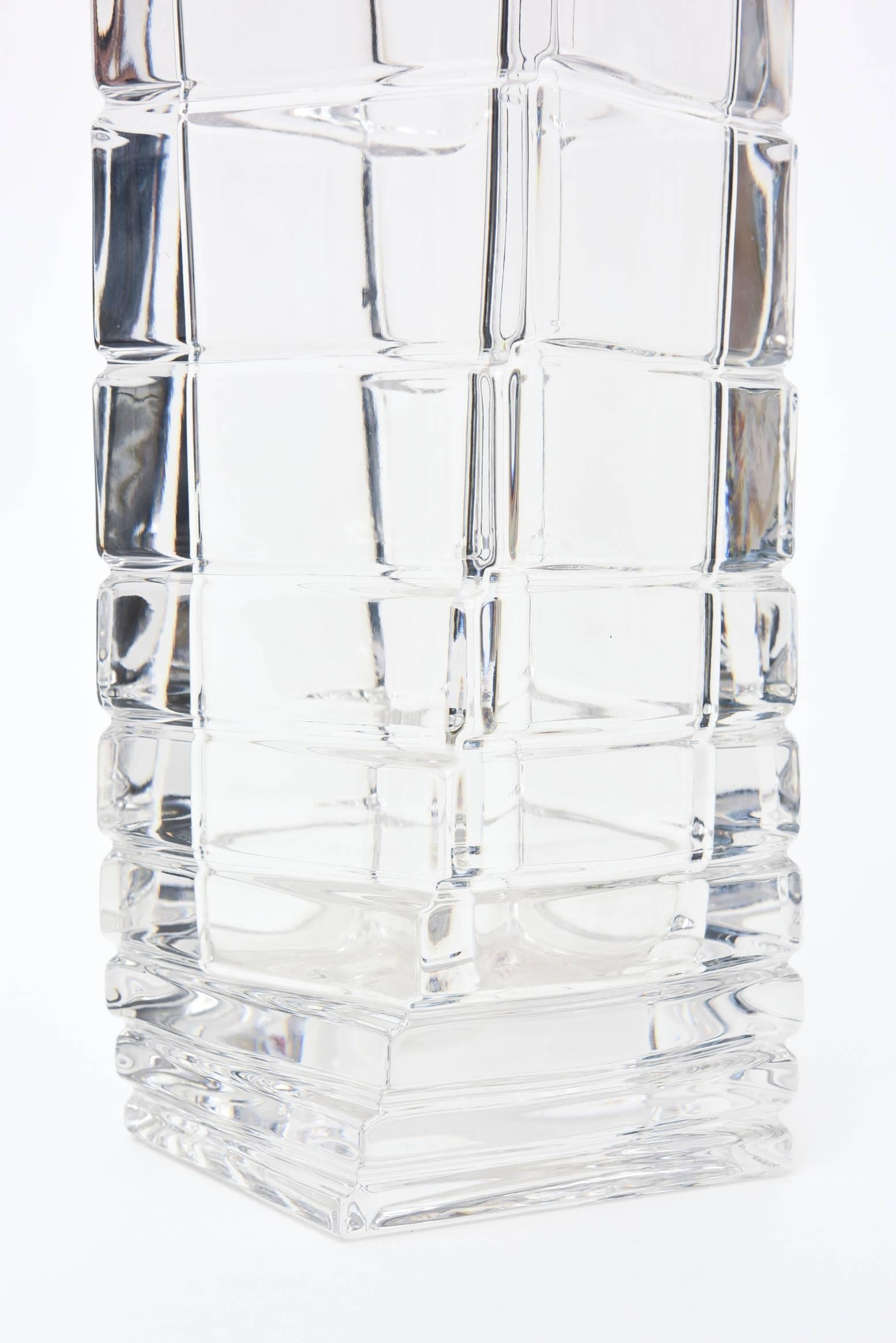 Mid-20th Century Rosenthal Mid-Century Modern Twisted Glass Sculptural Vase Vintage