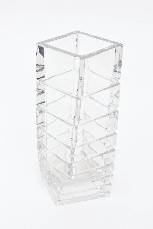 Rosenthal Mid Century Modern Twisted Glass Sculptural Vase Vintage
