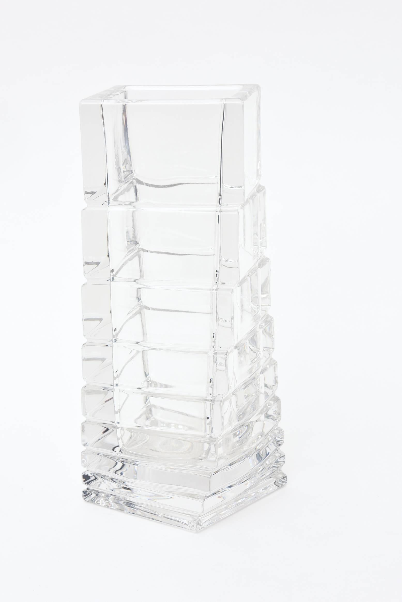 Rosenthal Skulpturale Vase aus gedrehtem Glas, Vintage, Mid-Century Modern im Zustand „Gut“ in North Miami, FL