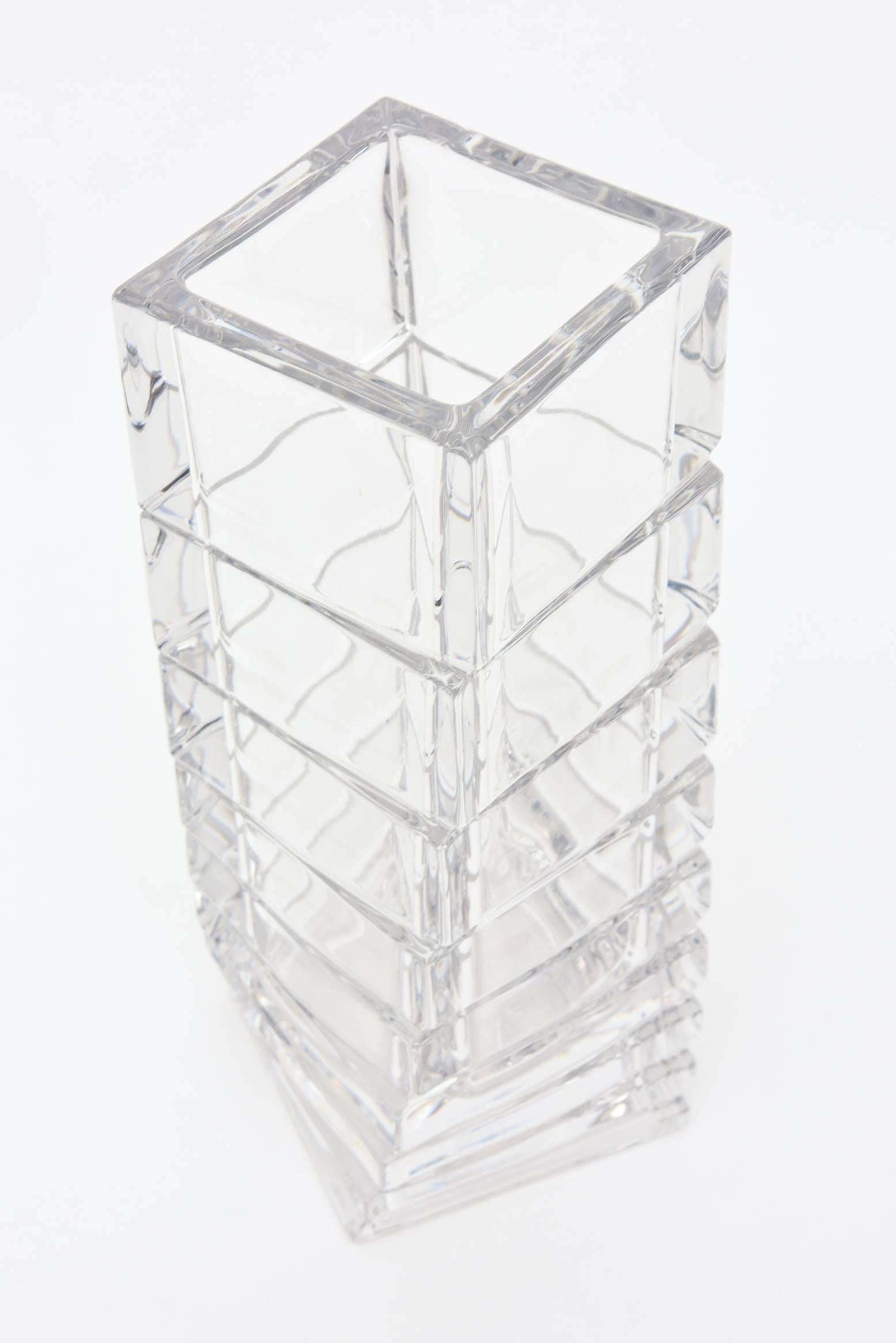Rosenthal Skulpturale Vase aus gedrehtem Glas, Vintage, Mid-Century Modern (Moderne der Mitte des Jahrhunderts)