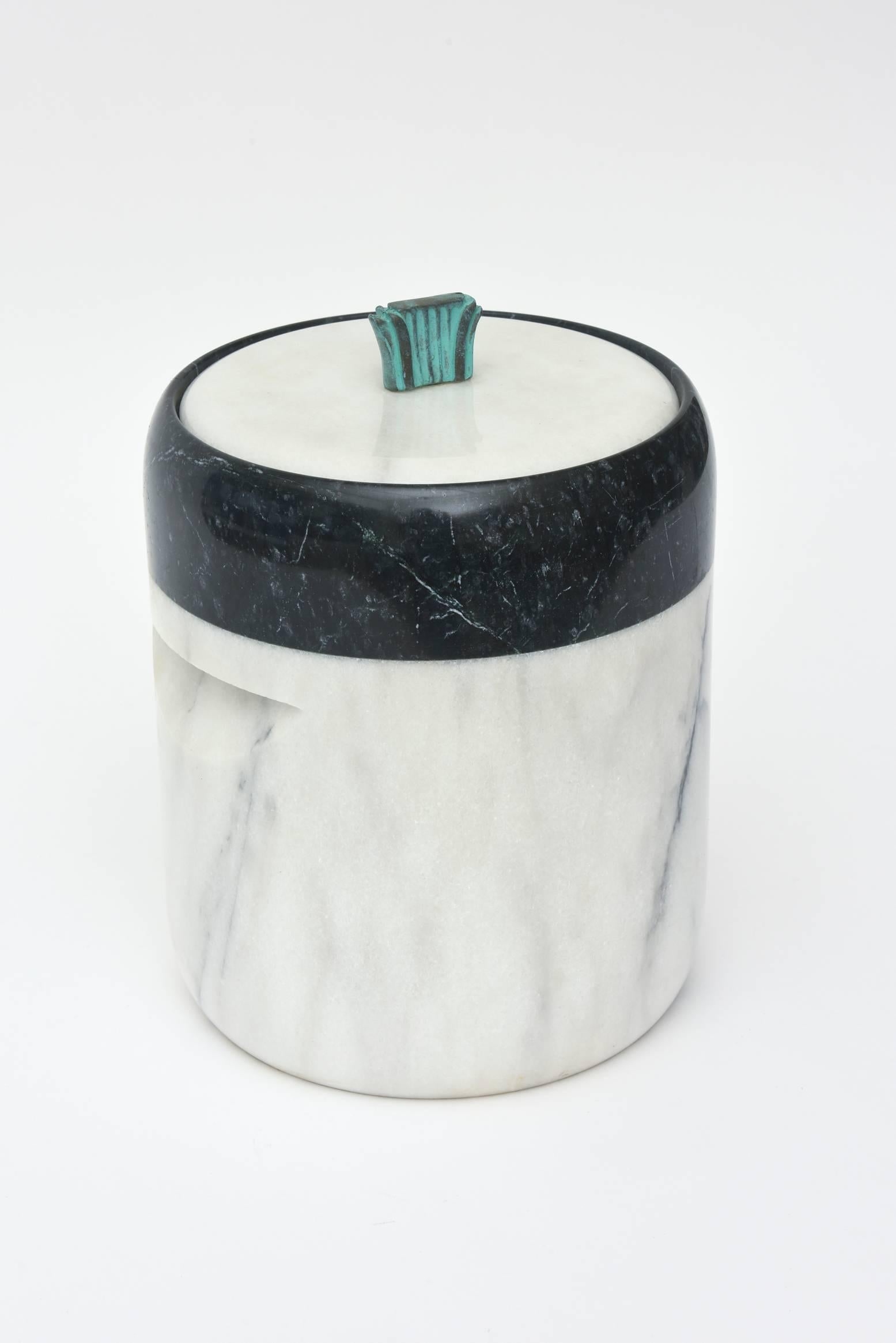 Mid-20th Century  Mid-Century Georges Briard Marble and Bronze Ice Bucket