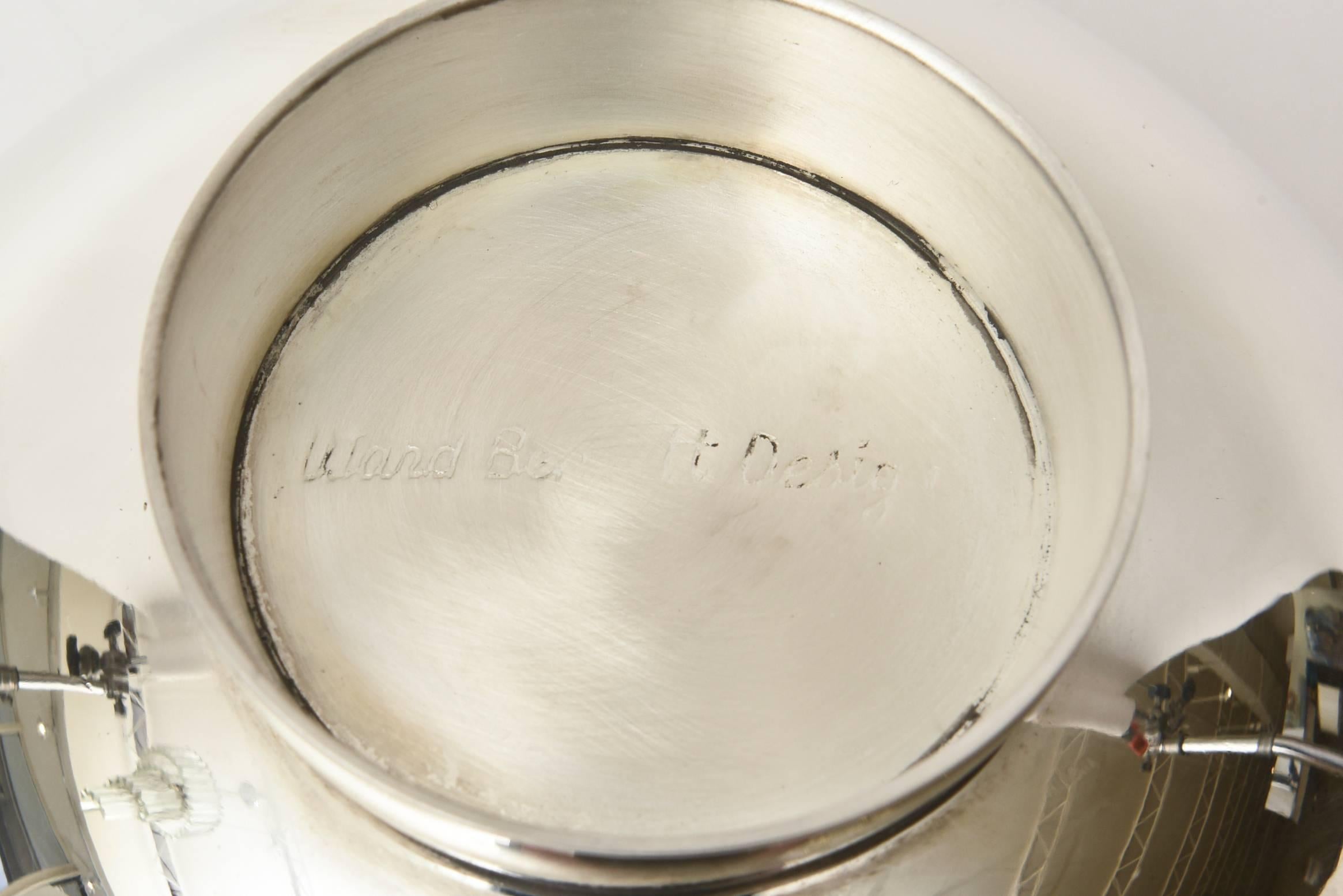 Ward Bennett Silver Plate Bowl Barware Vintage 1