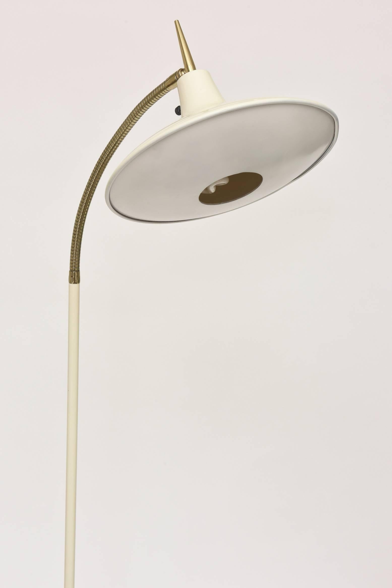 Mid-Century Modern Italian Gio Ponti Style Arched Floor Lamp 
