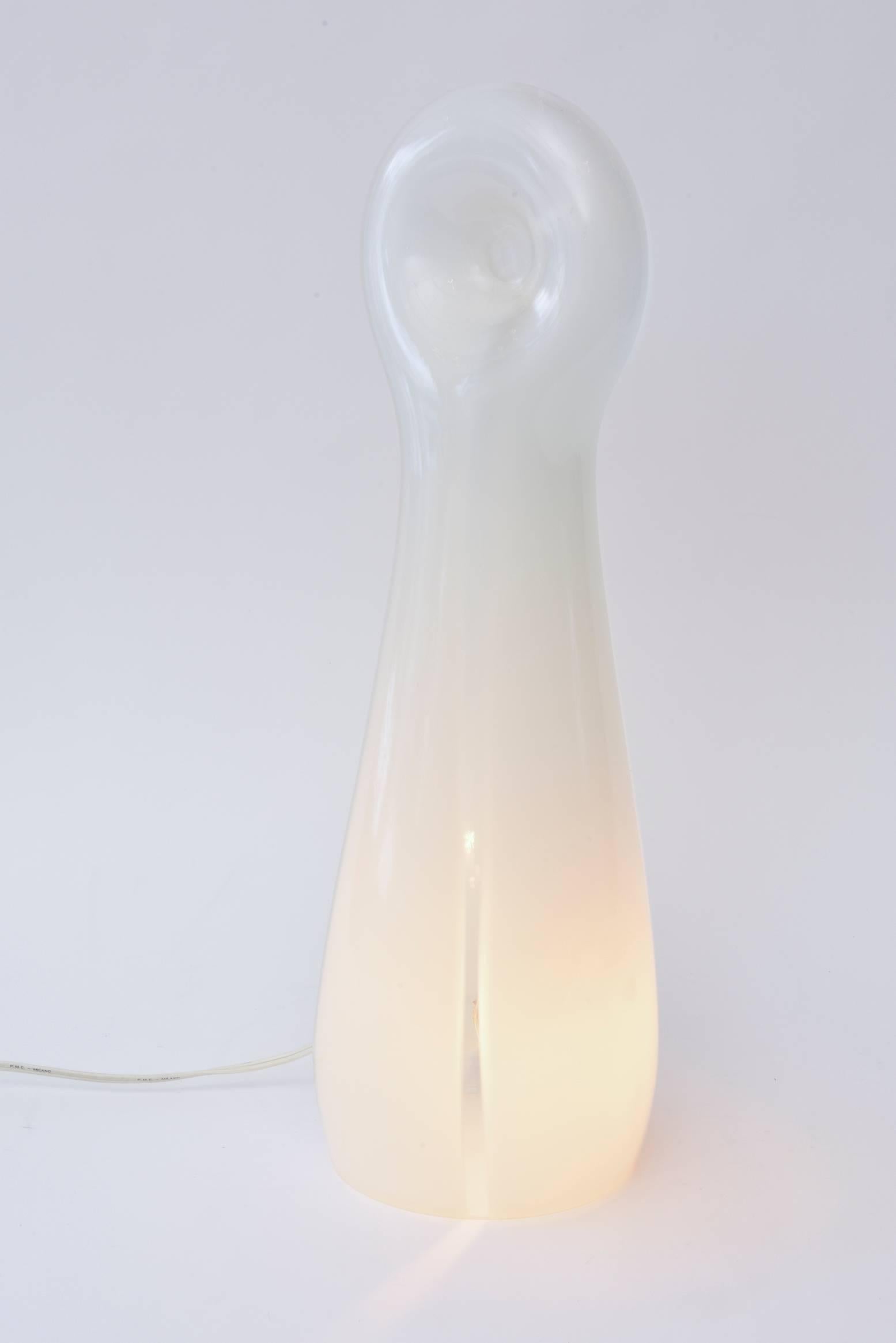 Italian Vistosi Murano Glass Lamp Vintage