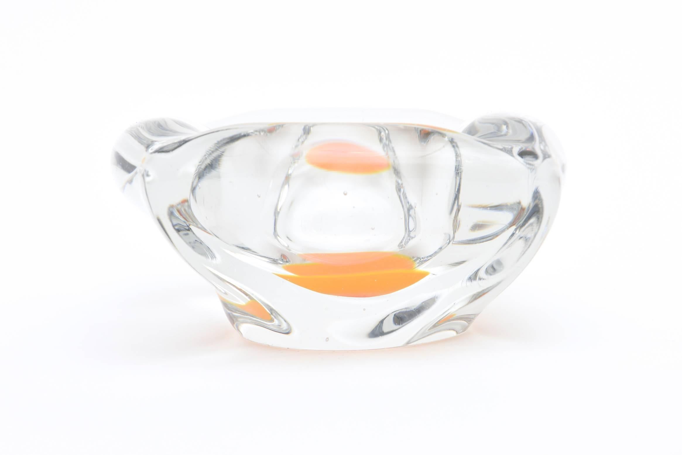 Blown Glass Swedish Midcentury Glass Bowl