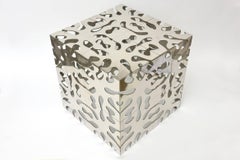 Sculptural Cut Out TriMark Side Cube Table