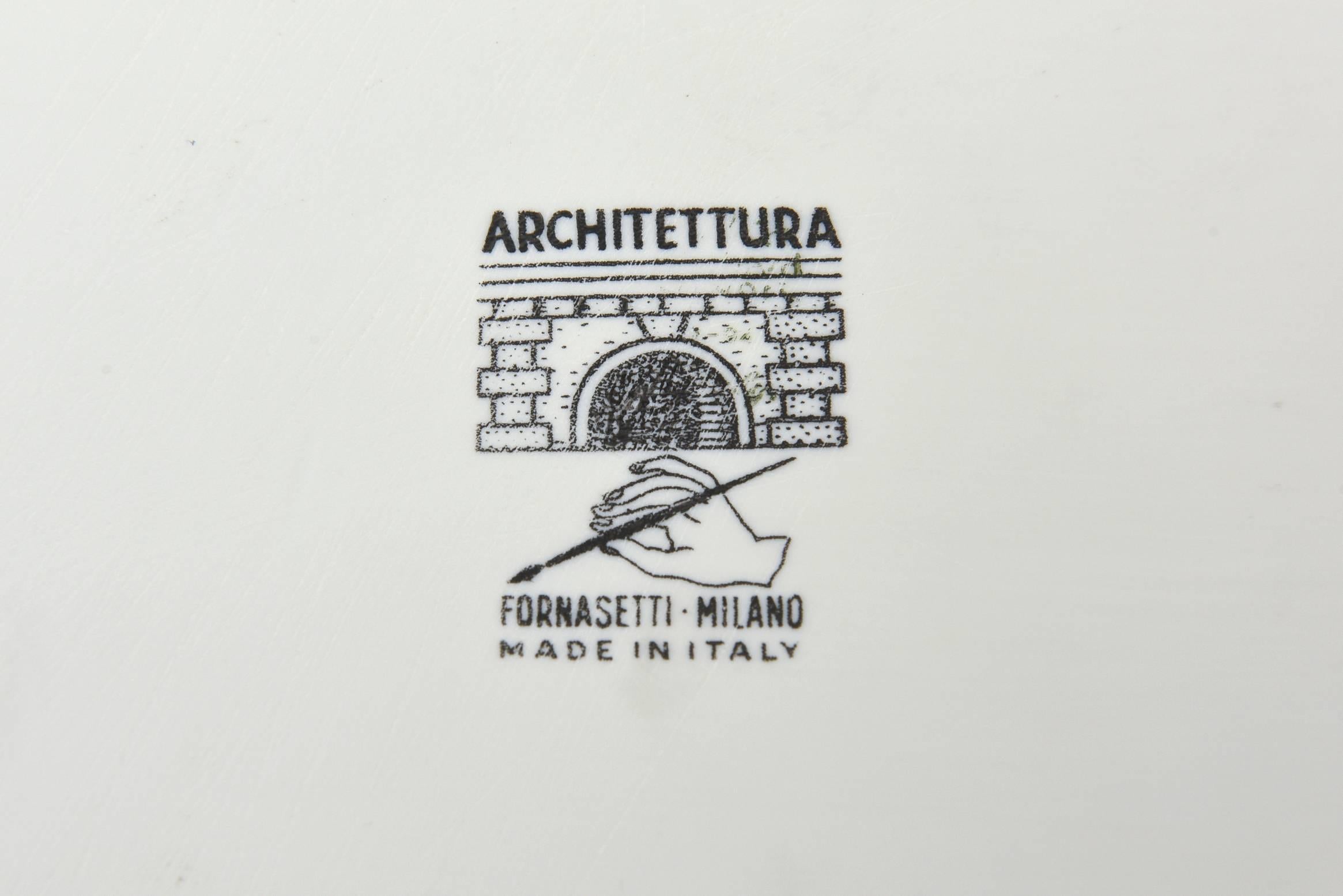 Late 20th Century Italian Piero Fornasetti Rare Porcelain Tea or Coffee Set Titled 