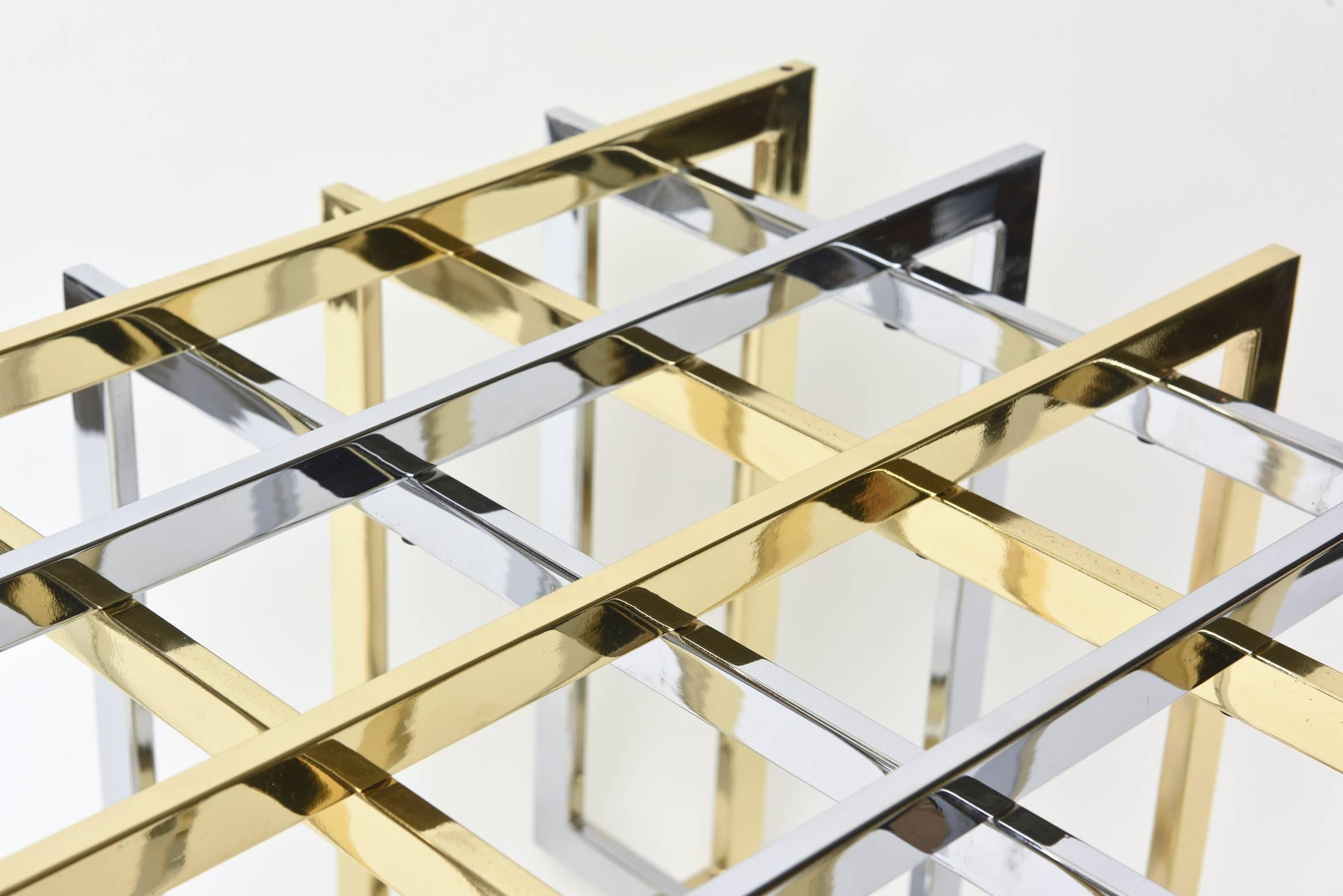 Pierre Cardin Sculptural Grid / Puzzle Side Table 2