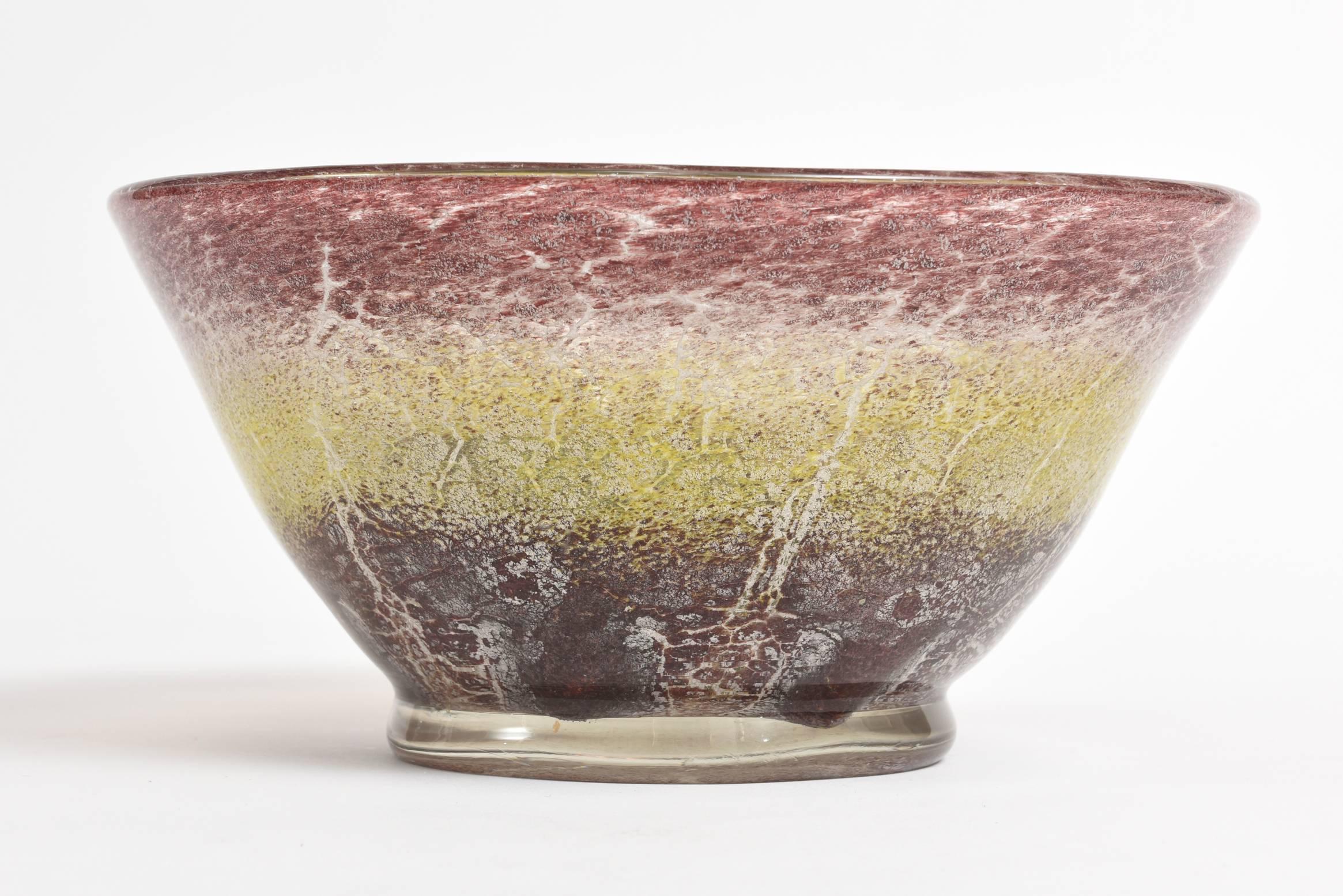 Mid-Century Modern WMF Ikora Glass Bowl Vintage