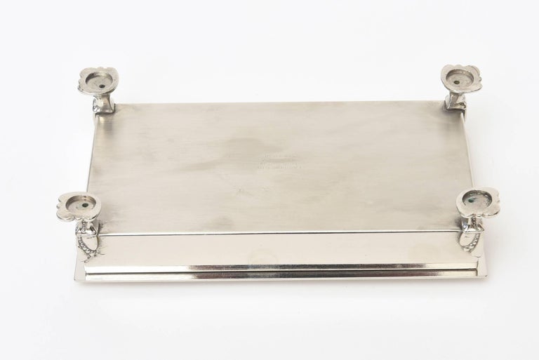 Silver Plate Restored Hinged Box Vintage For Sale 3