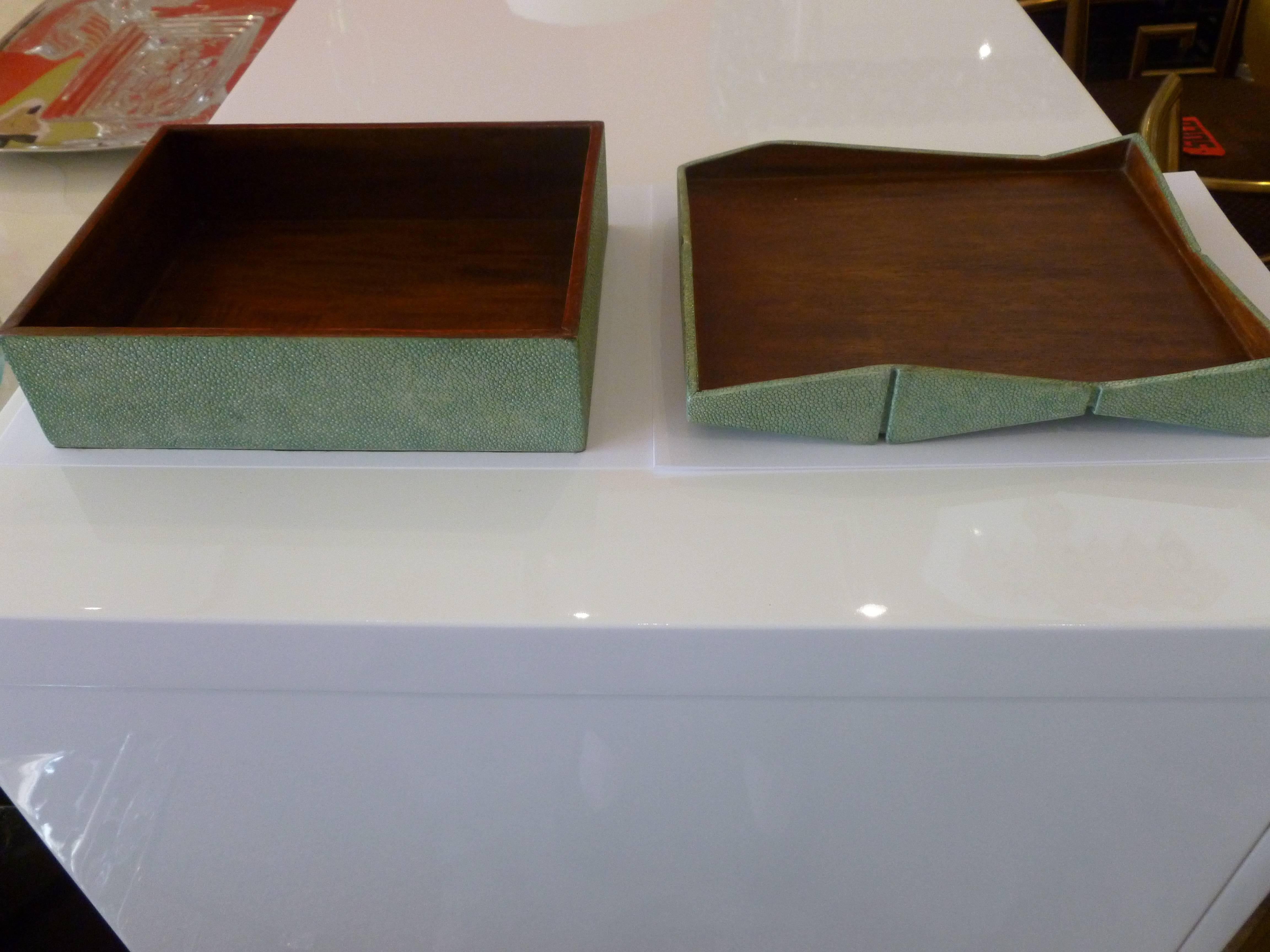 R&Y Augousti Shagreen Sculptural Box  4