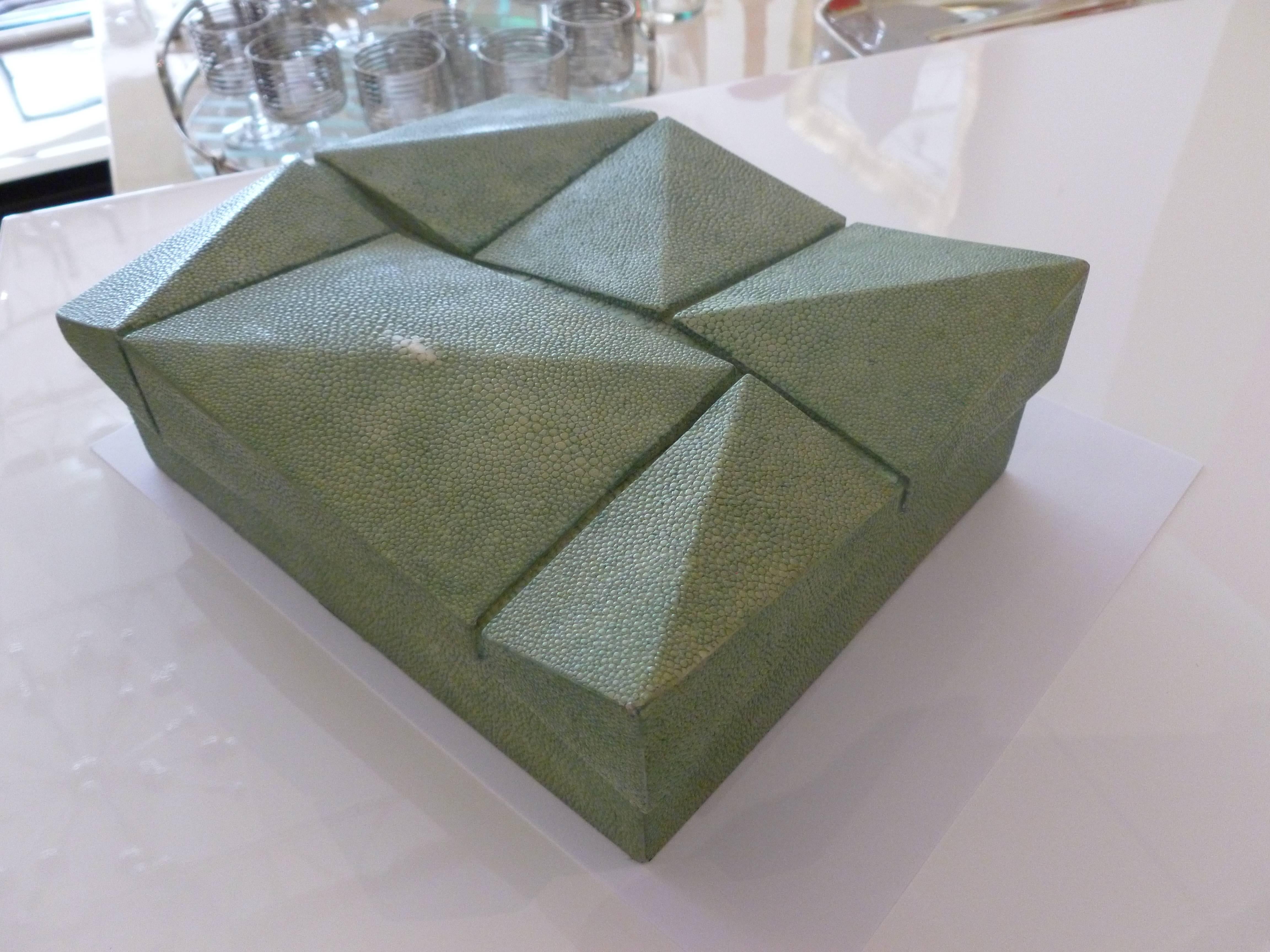 R&Y Augousti Shagreen Sculptural Box  2