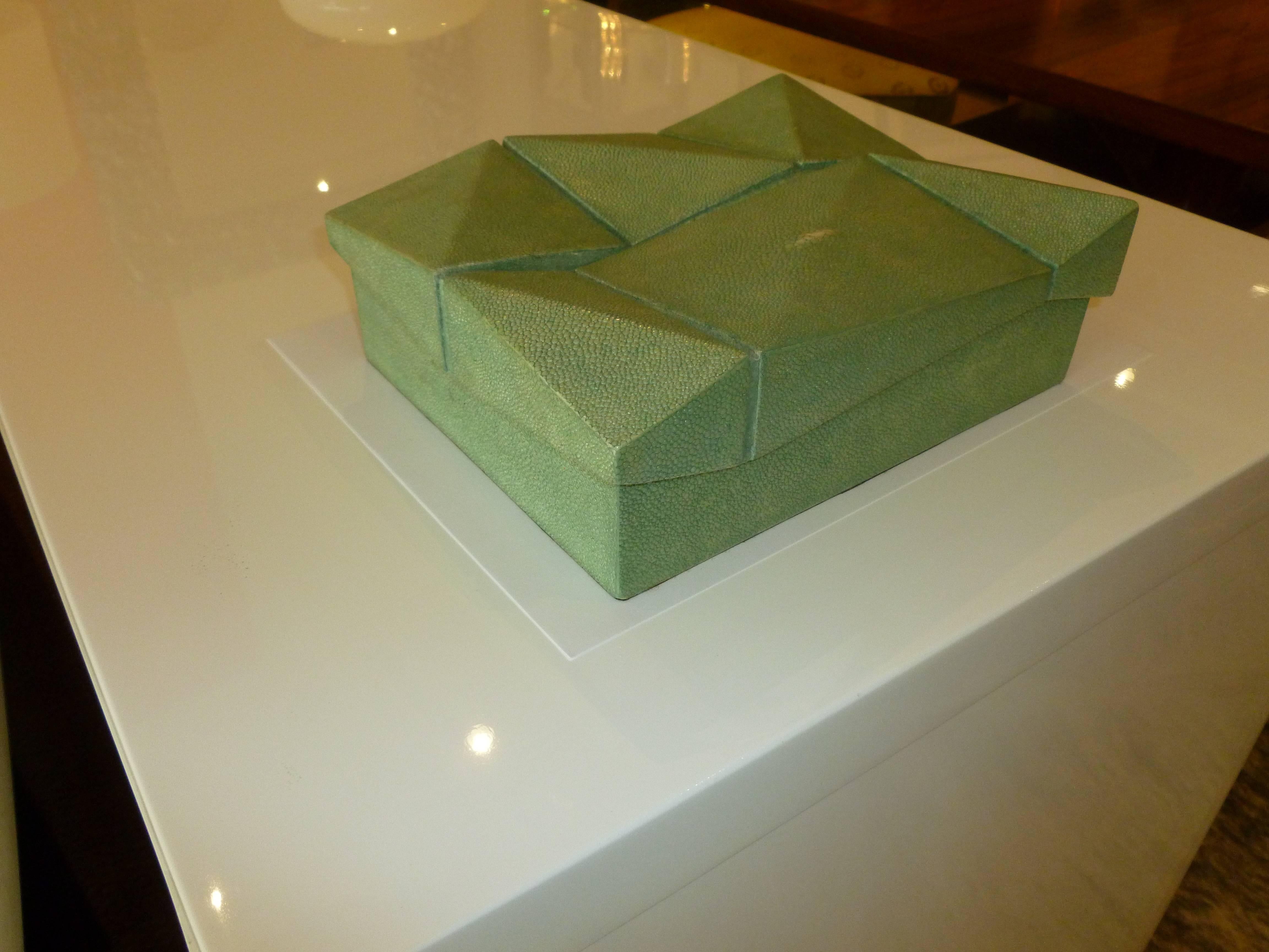 R&Y Augousti Shagreen Sculptural Box  1