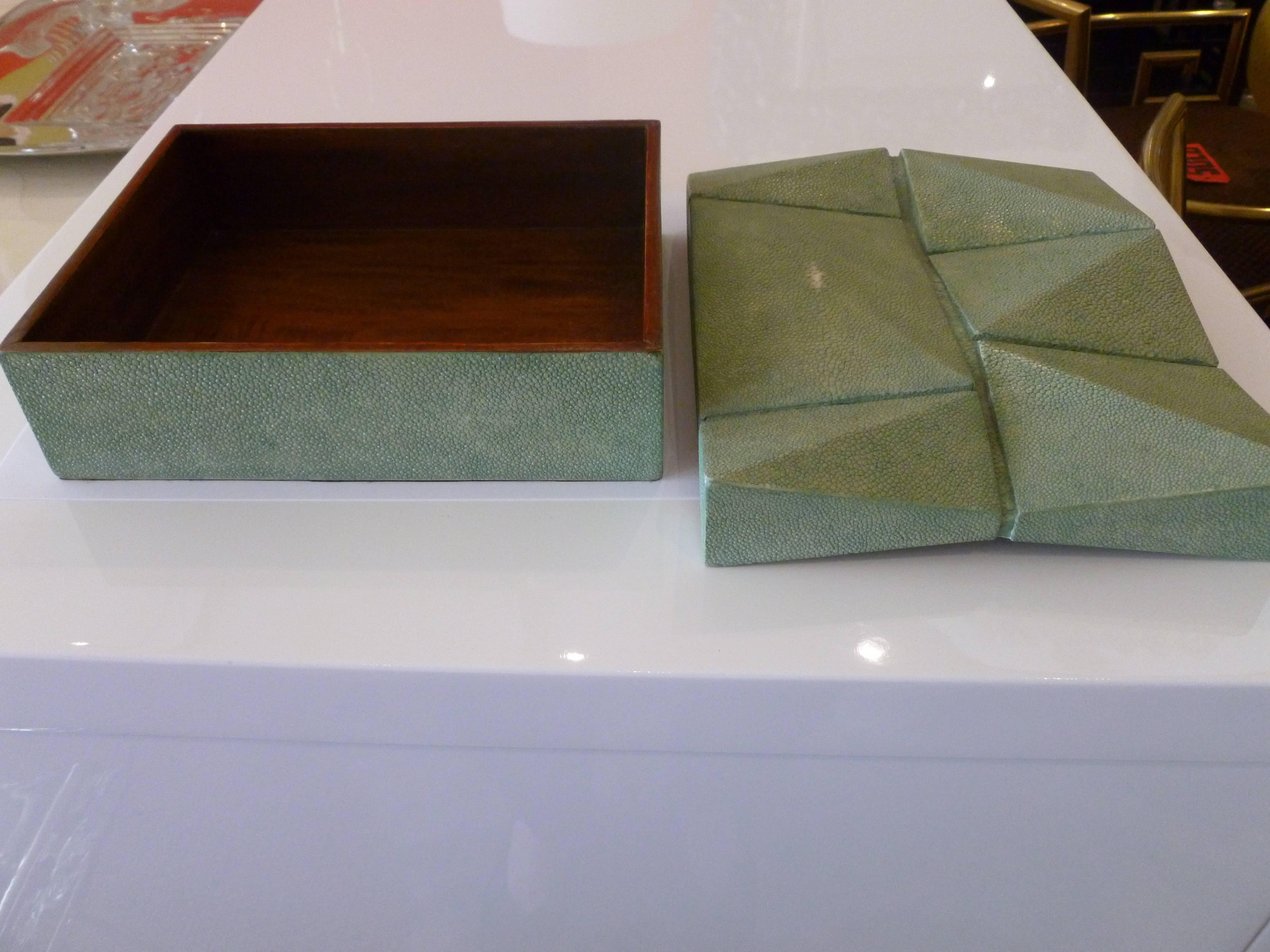 R&Y Augousti Shagreen Sculptural Box  3