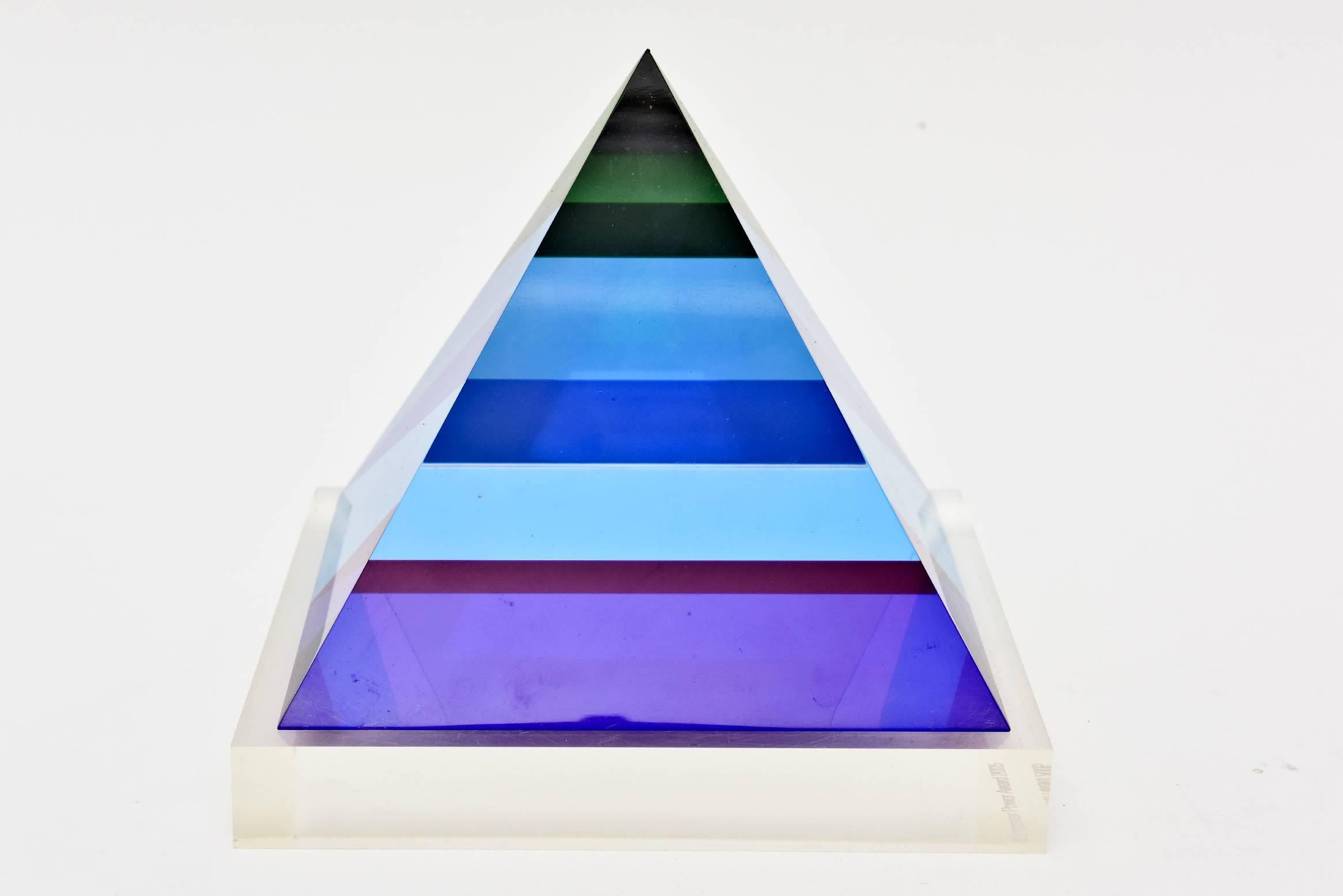 lucite pyramid love triangle