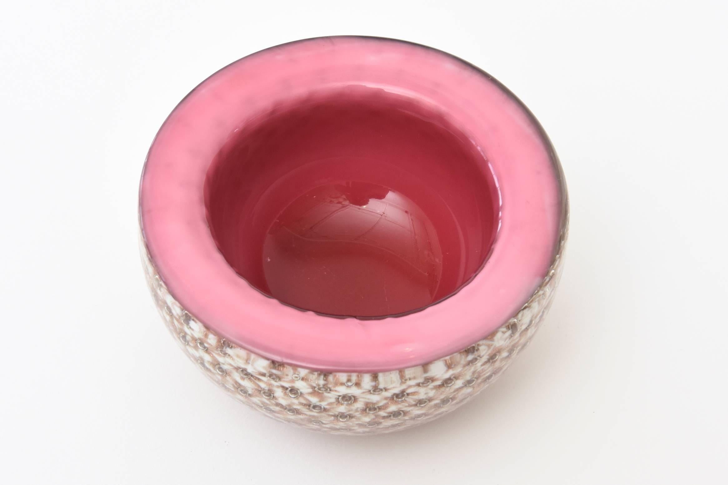 Mid-Century Modern Italian Midcentury Fratelli Toso Murano Glass Bowl /  SALE
