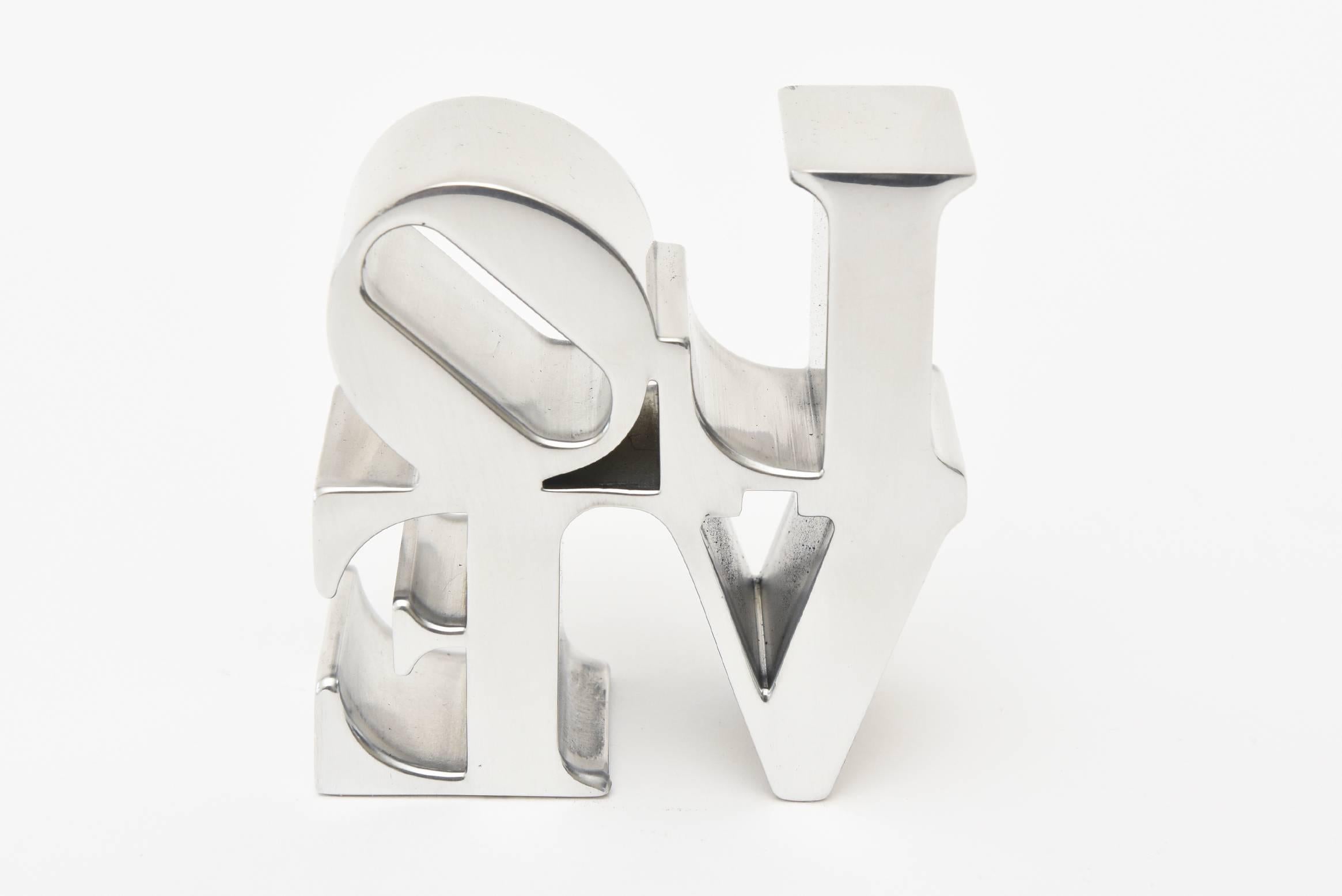 Robert Indiana Love Paperweight / Sculpture In Good Condition In North Miami, FL