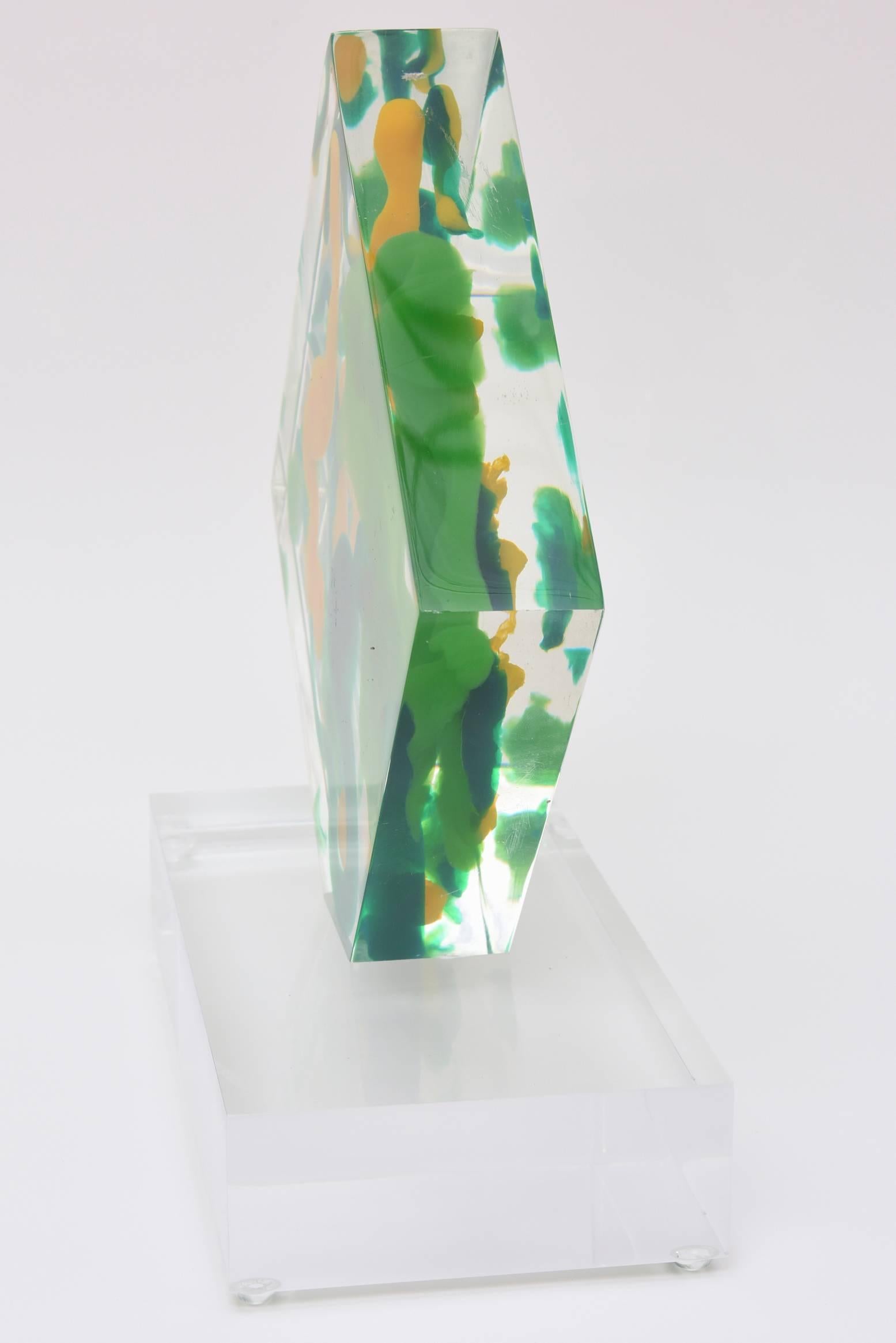 Late 20th Century Lucite Abstract Sculpture
