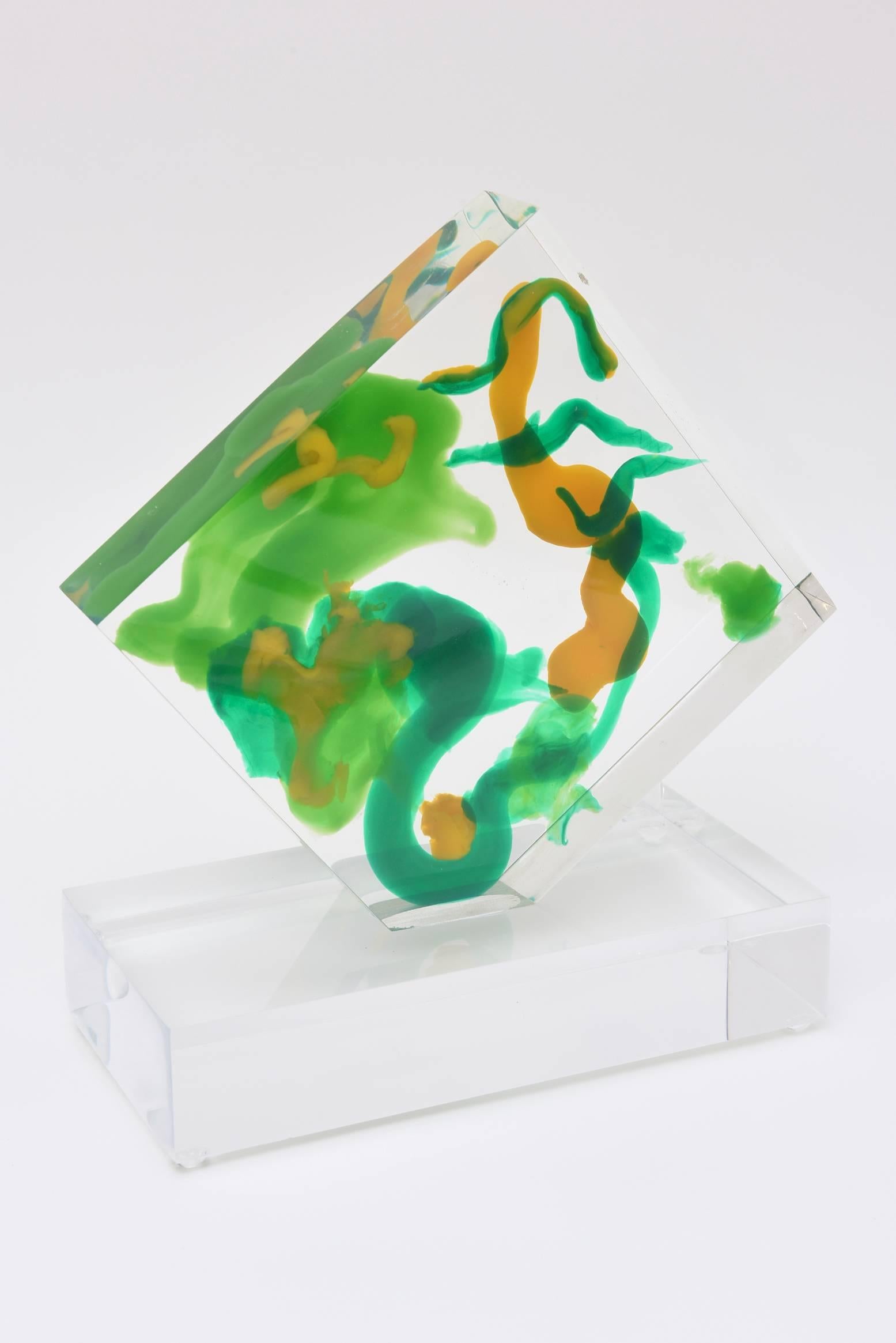 Lucite Abstract Sculpture 1