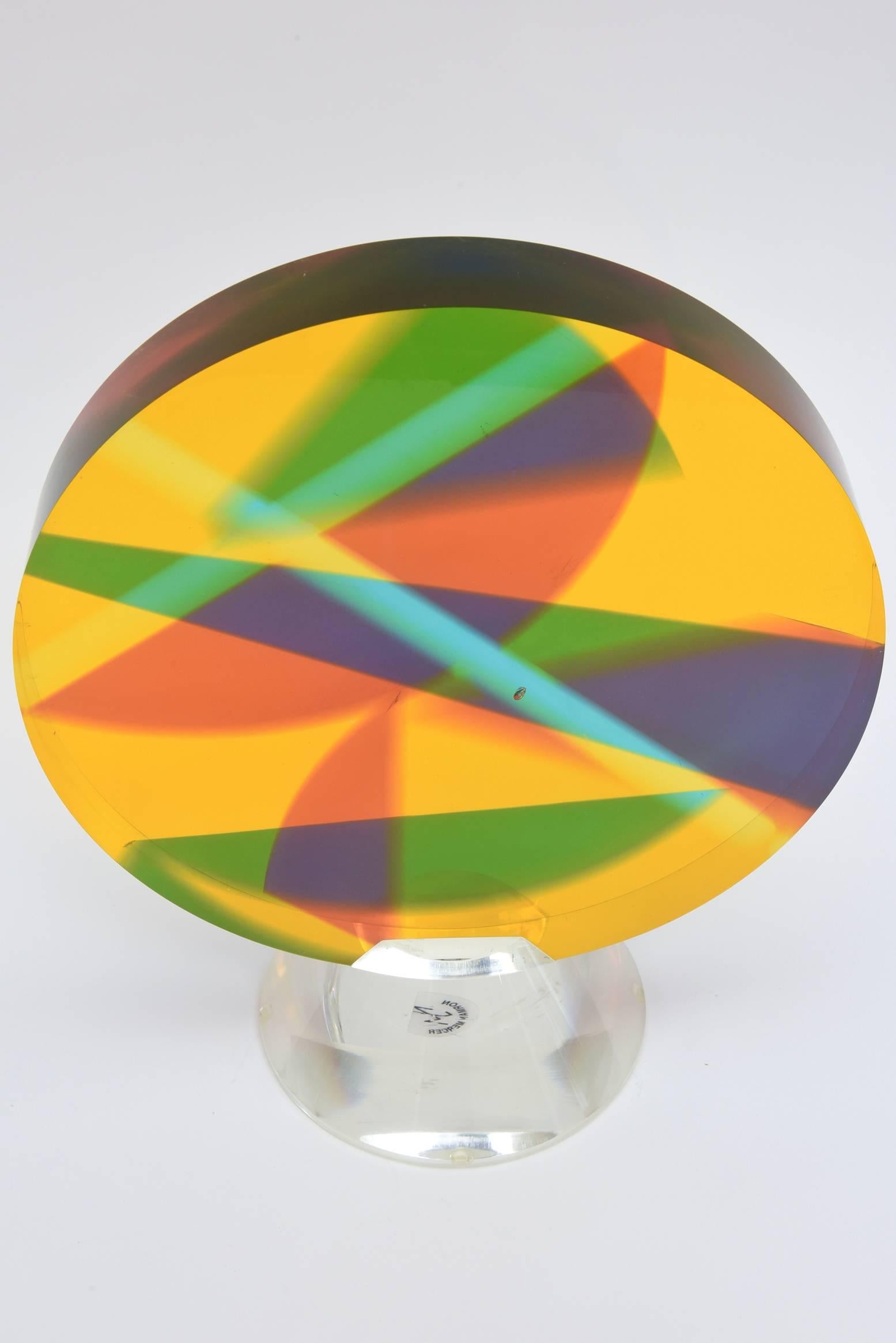 Norman Mercer Lucite Sphere Prismatic Sculpture 1