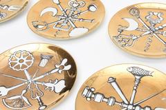 Raro set di otto piatti da pranzo "Posateria" di Fornasetti /VENDITA