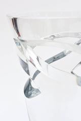 Sculptural Baccarat Monumental Crystal Modernist Vase