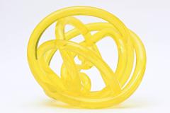 Italian Murano Cenedese Glass Twisted Circular Knot Sculpture