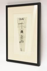 Takashi Matsutani Vintage Japanese Etching Titled "La Propagation" Framed