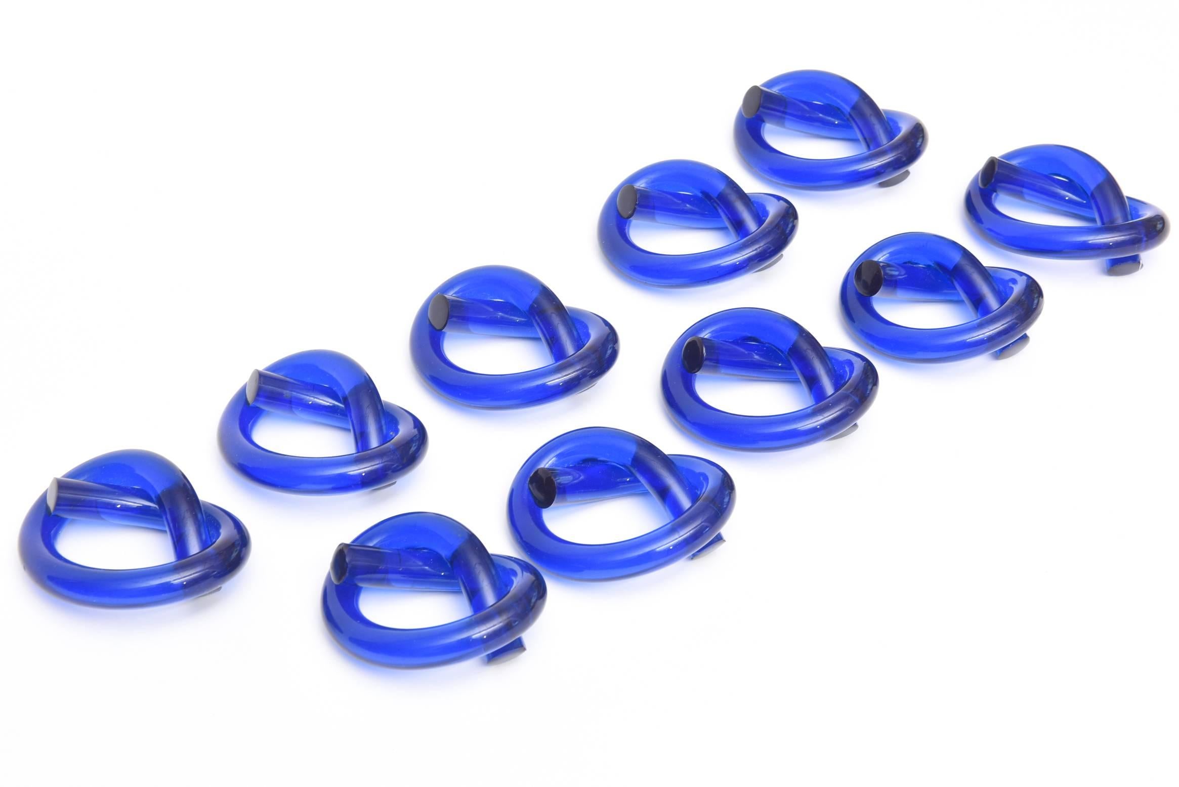 blue napkin rings