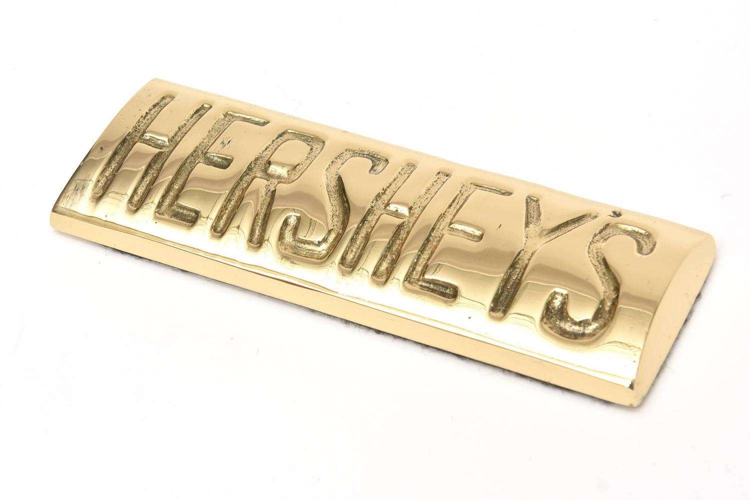 Solid Polished Brass Gold Bar/Paperweight For Sale at 1stdibs