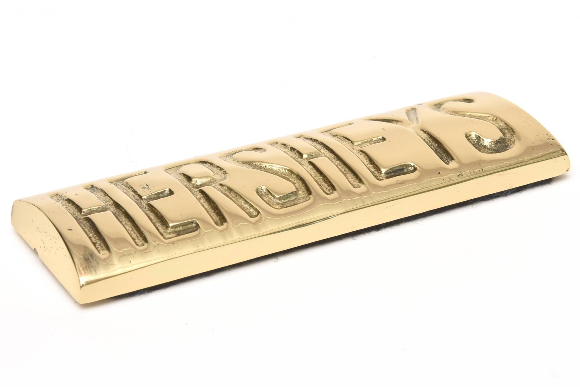 Solid Polished Brass Gold Bar/Paperweight For Sale at 1stDibs gold bar paper weight, gold bar