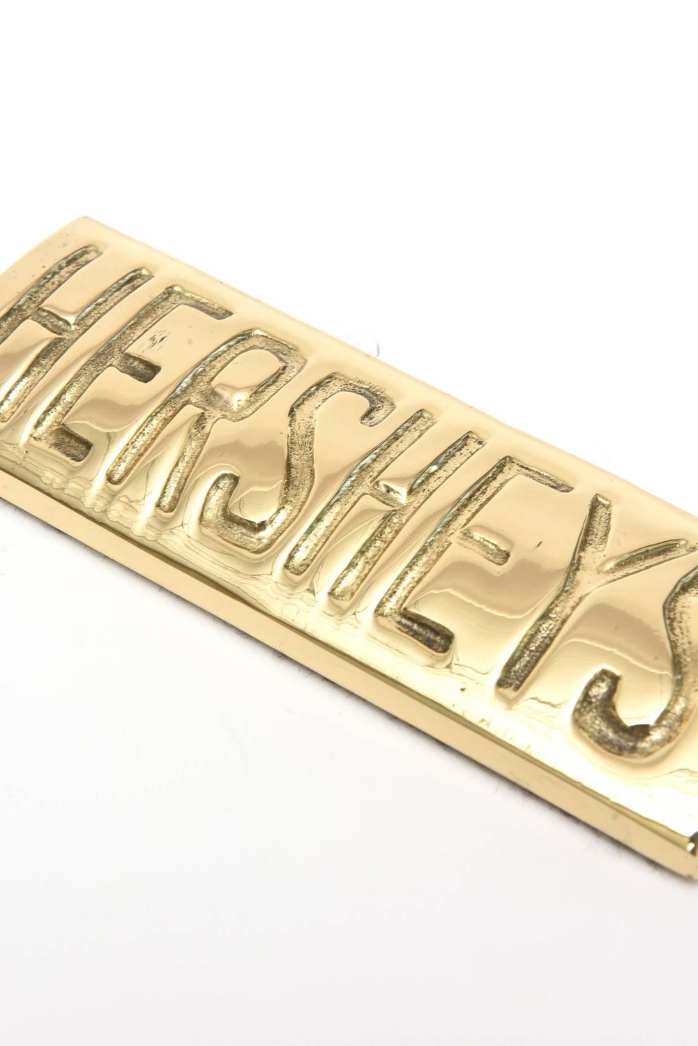 Solid Polished Brass Gold Bar/Paperweight For Sale at 1stdibs