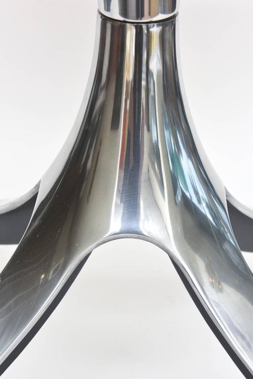 Vintage Lucite/Chrome/White Vinyl Desk/Vanity Chair at 1stDibs