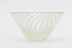 Sculptural Optical Swirled Swedish Glass Bowl