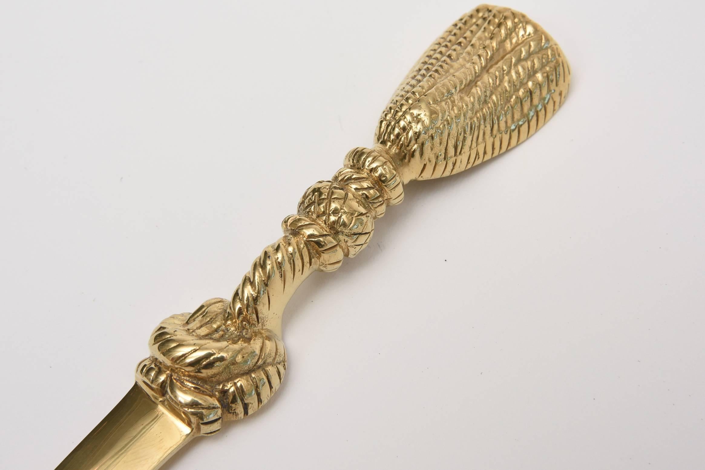 antique brass letter opener