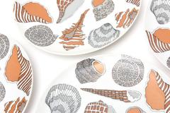 Vintage Set of Four Fitz and Floyd Porcelain Desert Plates