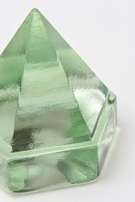 Hexagonal Glass Paperweight Sculpture or Nautical Object at 1stDibs ...