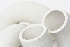 Italian Textured Monumental Twisted Ceramic Sculpture